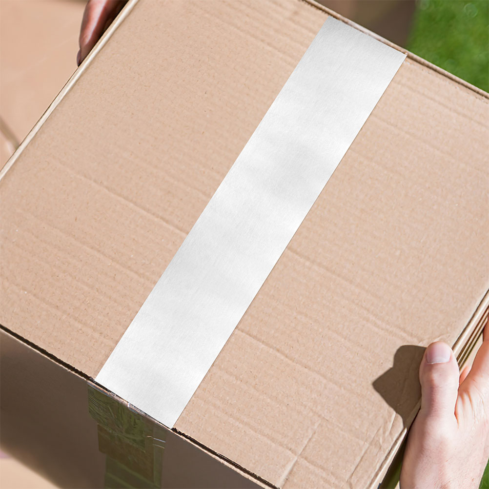 3 Rolls White Paper Packing Tape Heavy Duty Sealing Bulk Kraft Shipping Tape Strong Adhesive For Cardboard Box