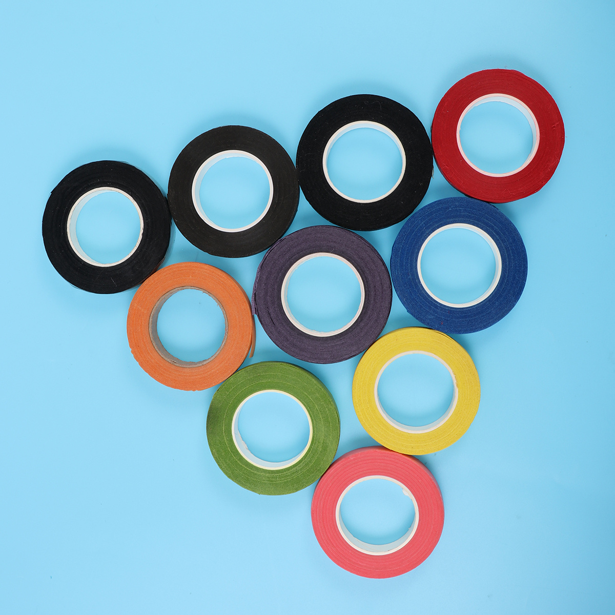 15 Rolls Colored Tape Colorful Flower Floral DIY Artificial Stem Wrap Green