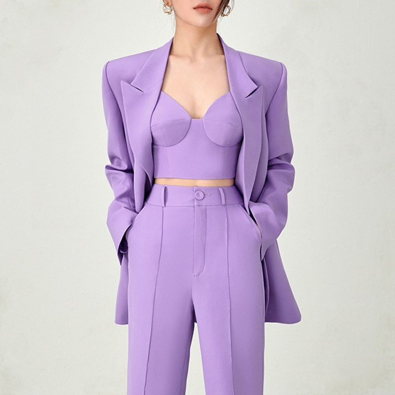 Professional Women Blazers Corset Pants Suit Trousers Set 2025 New High-quality Casual Temperament Commuter Fashion Comfortable
