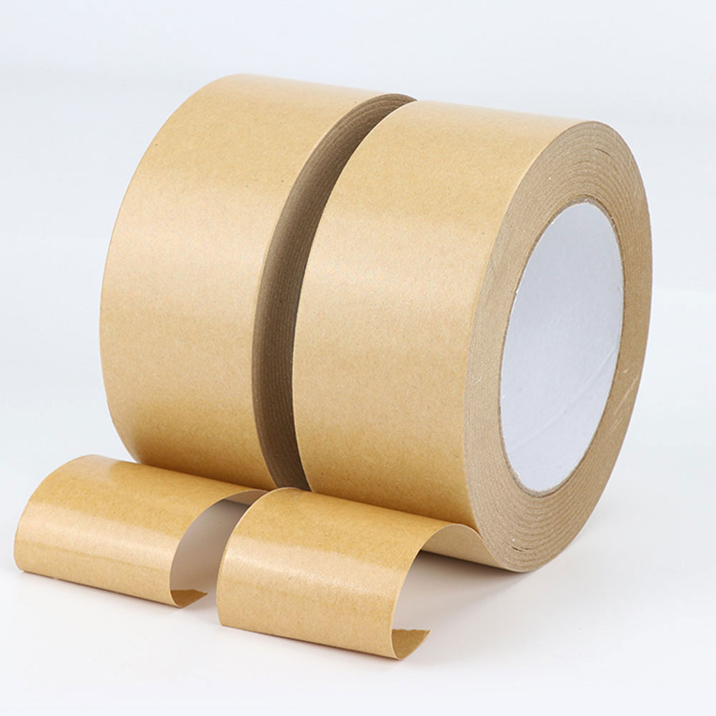 2 Rolls Kraft Paper Tape Boxes Multi-function Packaging Sealing Packing Shipping