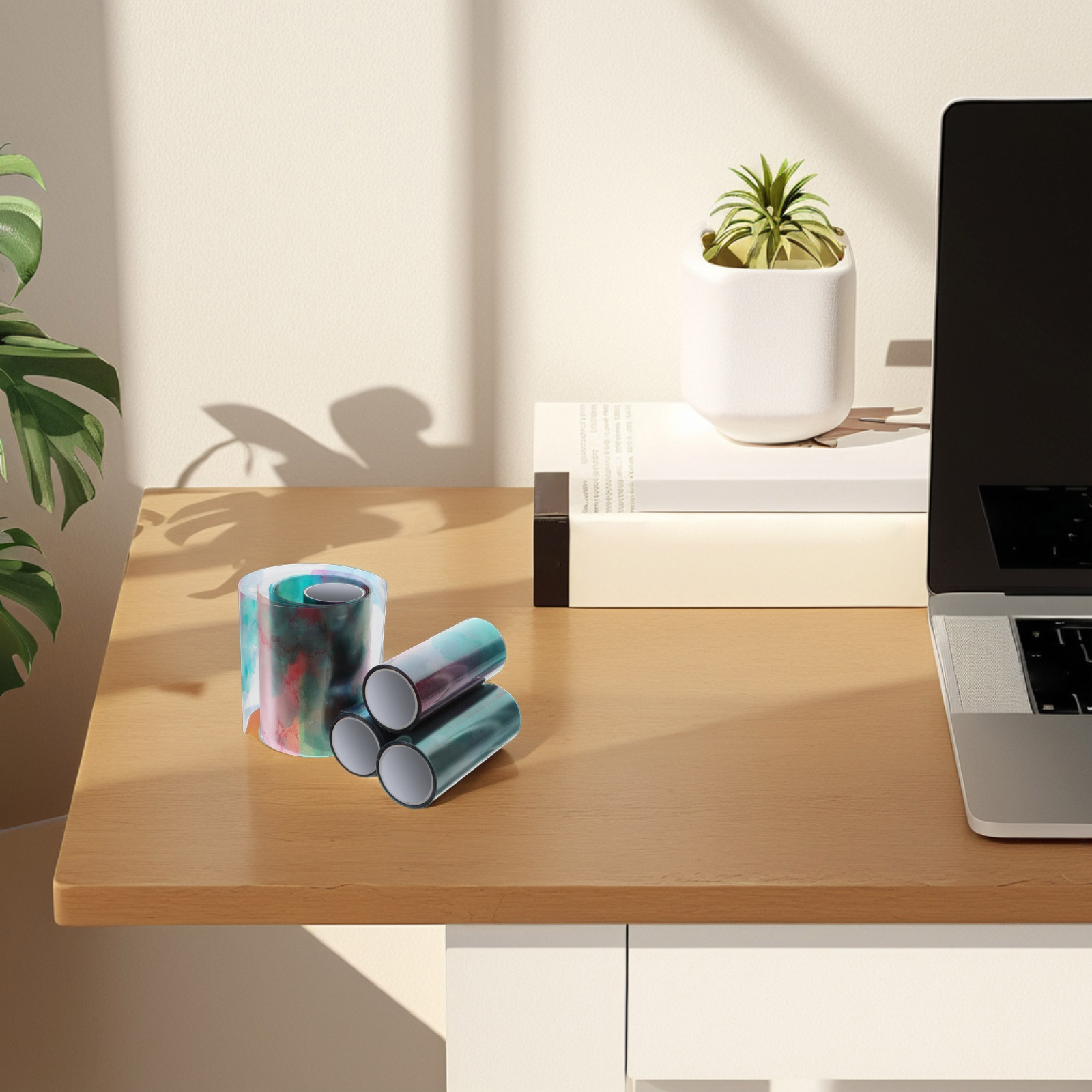 4 Rolls Ink Smudge Tape Cute Stationary Scrapbook Pet Craft Japanese Bride Gift Wrapping Book Washi Supply Journaling