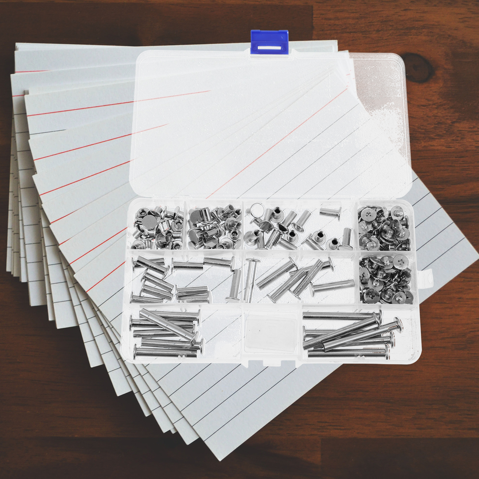 Stainless Steel Rivet Set Photo Album Screw Posts Binding Supplies Craft Scrapbook Decorative Hardware Accessories