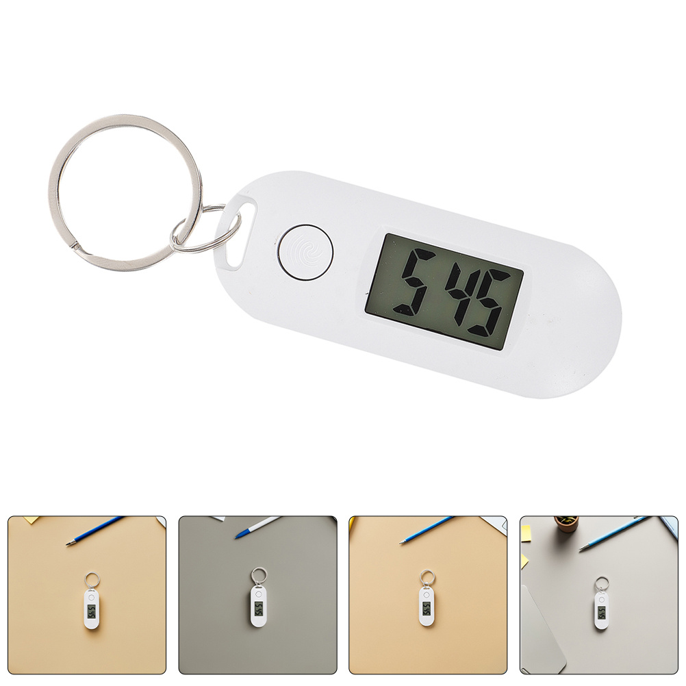 2pcs Digital Keychain Watches Silent Mini Luminous Pocket Watch For Backpack Key Ring Nurse Office Study Exam Use Led Small