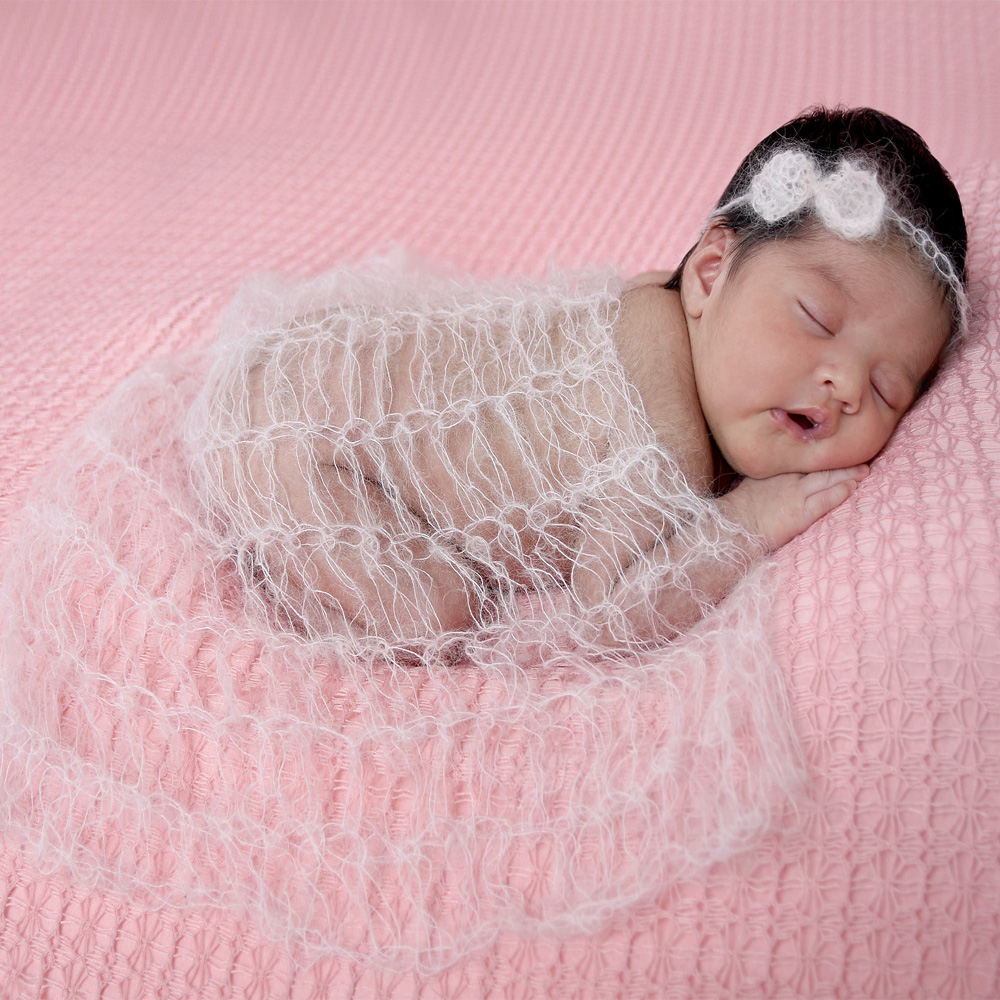 Don&Judy Newborn Photography Props Soft High Stretchable Baby Wraps Cotton Swaddling Photo Basket Backdrop Babies Accessories