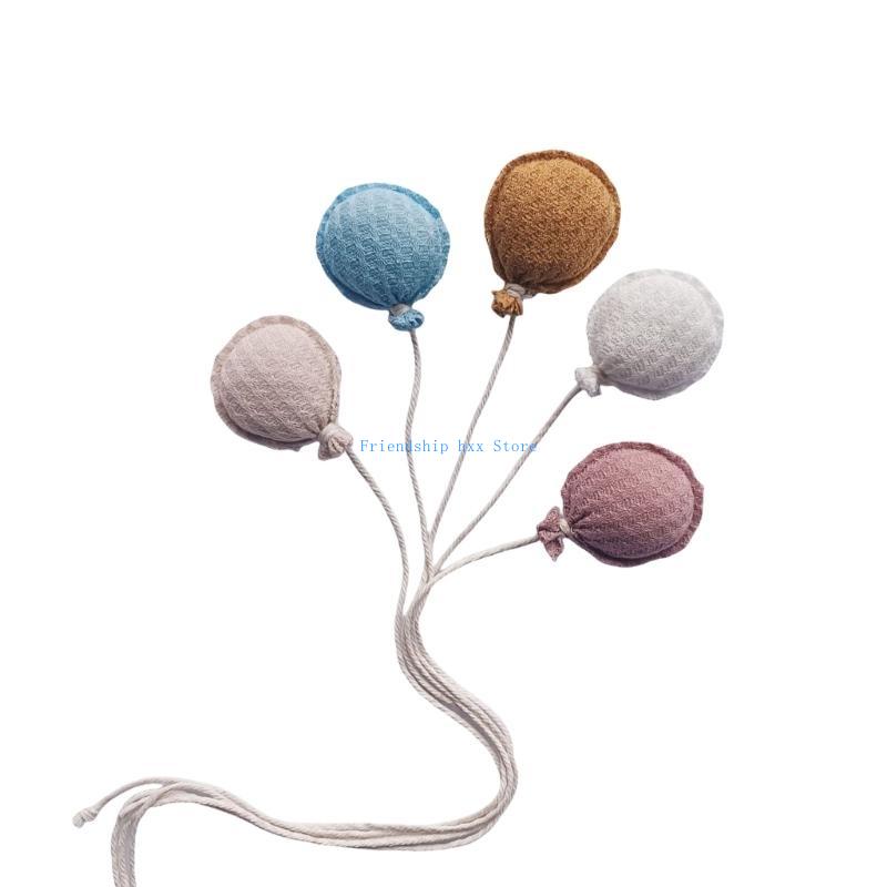 F1CB 5xCloth Baby Photo Props Balloon Decoration Accessory Handmade Infant Photography Studio Backdrop Decors