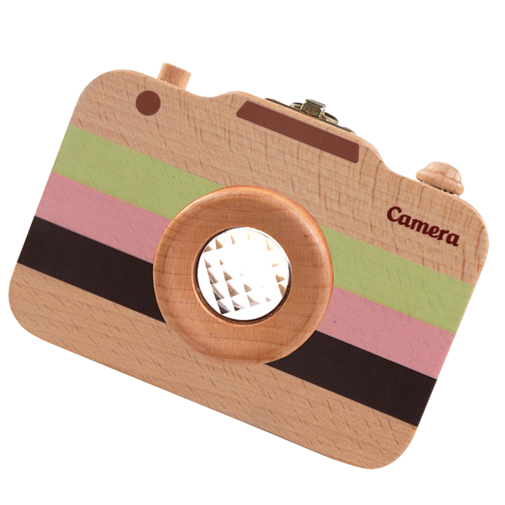 Children Camera Saving Box Baby Tooth Milk Deciduous Teeth Container Newborn Storage Kid Case Wooden Teeth Case Cute Creative