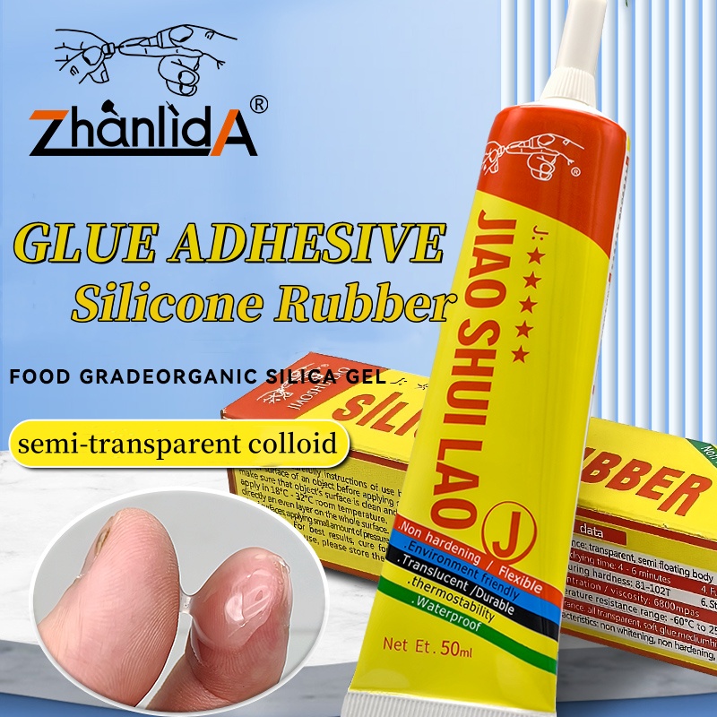 50ML Silicone Rubber Glue Semi-transparent Soft Waterproof Adhesive Bonding Rubber Sealing Strip Plastic Multipurpose Glue