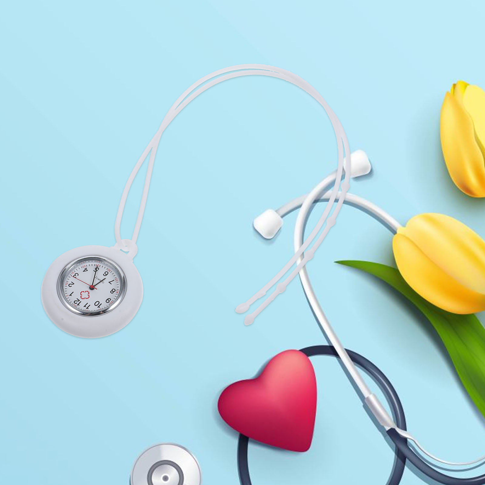 Nurse Pocket Silicone Hanging Fob Medical Accessory Durable Lightweight Practical Portable Nurse Watch Clothing Decoration