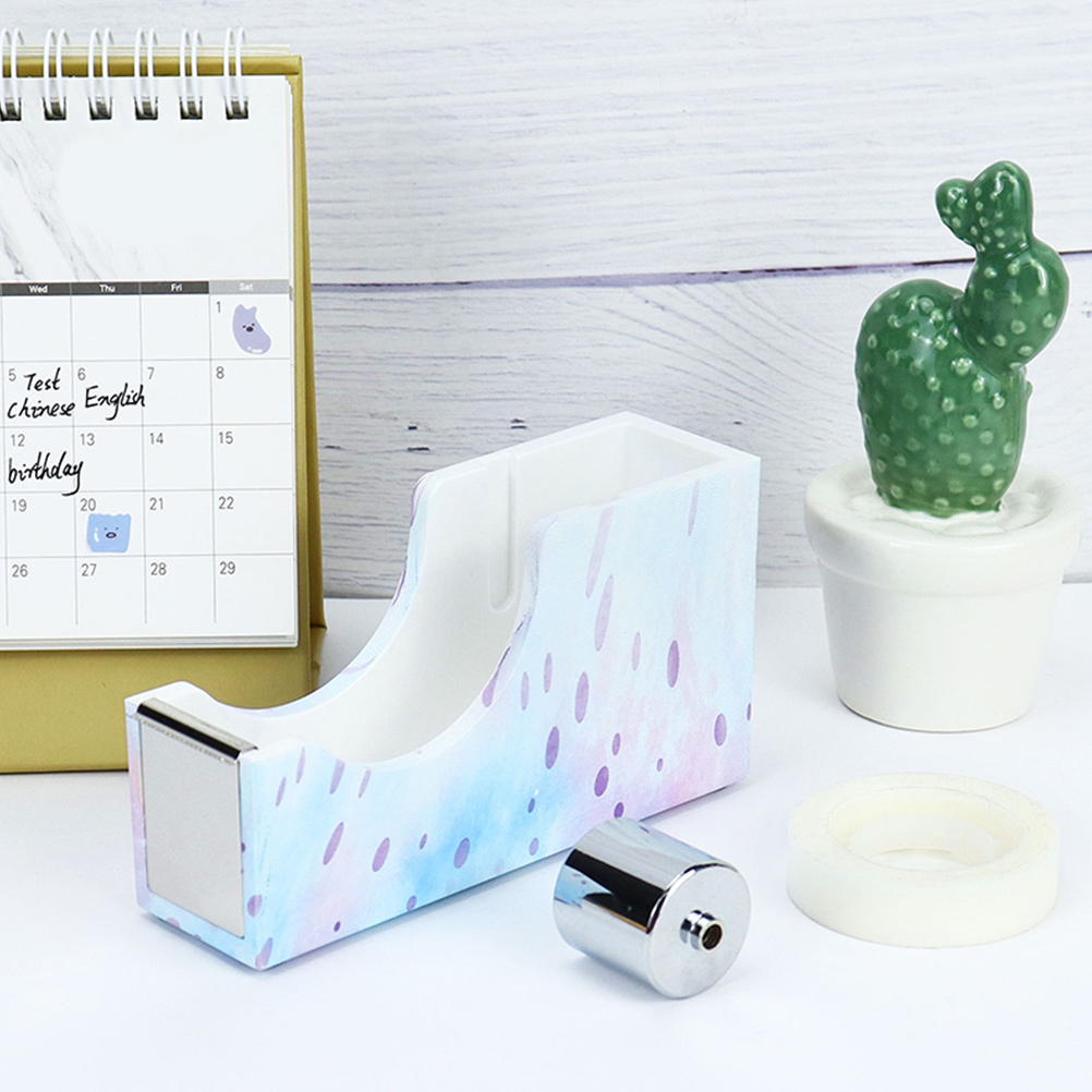 Tape Holder for Desk Dispenser That Cuts Roller Glue Handheld Office Portable Mini Desktop