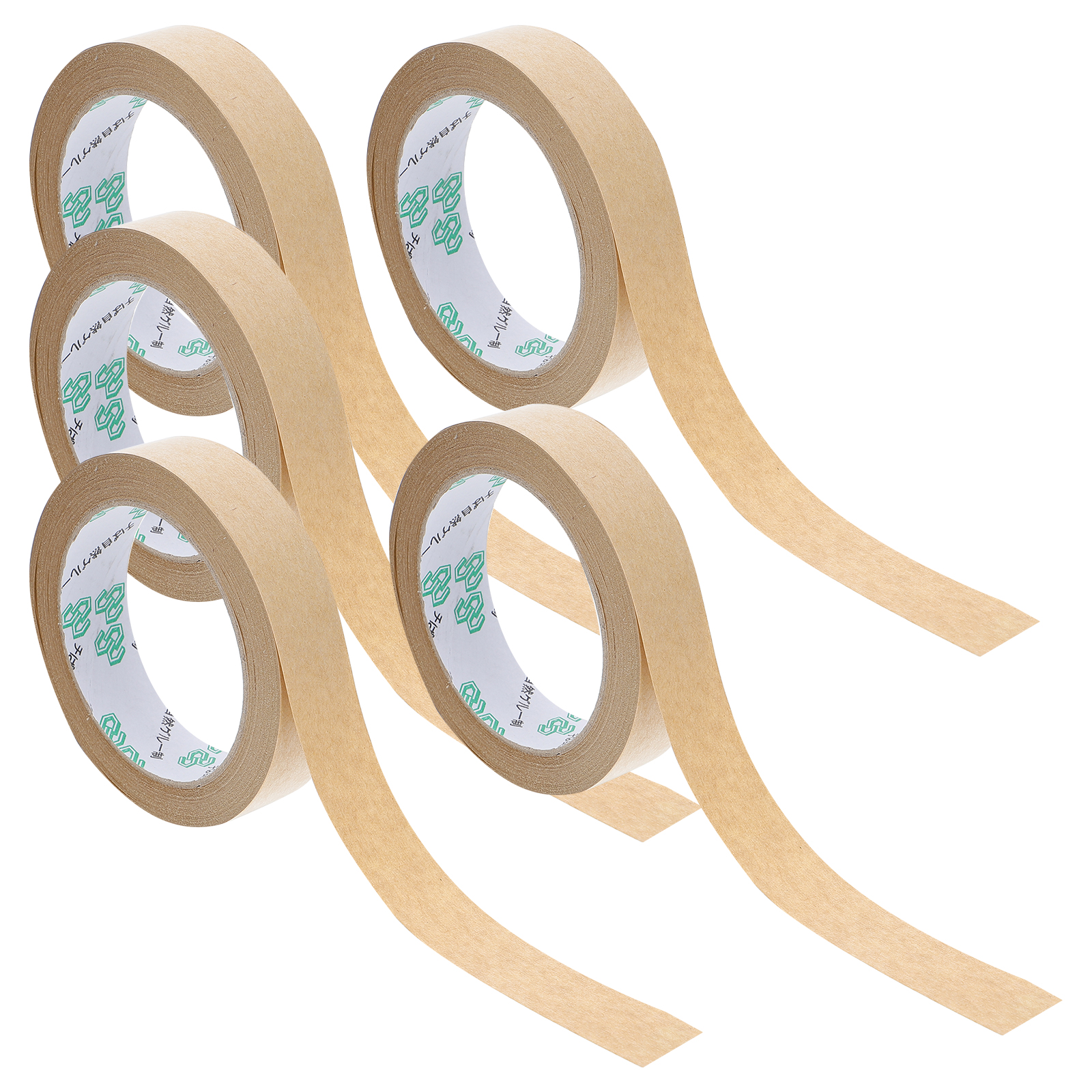 5 pcs Eco Friendly Kraft Paper Tape for Packaging Sealing Waterproof Tearable Adhesive Carton Binding Reinforcing Patching Safe