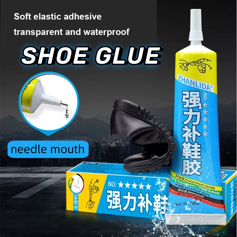 Shoe Repair Glue 50ML Waterproof Soft Elastic Powerful Adhesive Clear Sneaker Sport Leather JK Canvas Shoes Bonded Sole Opening