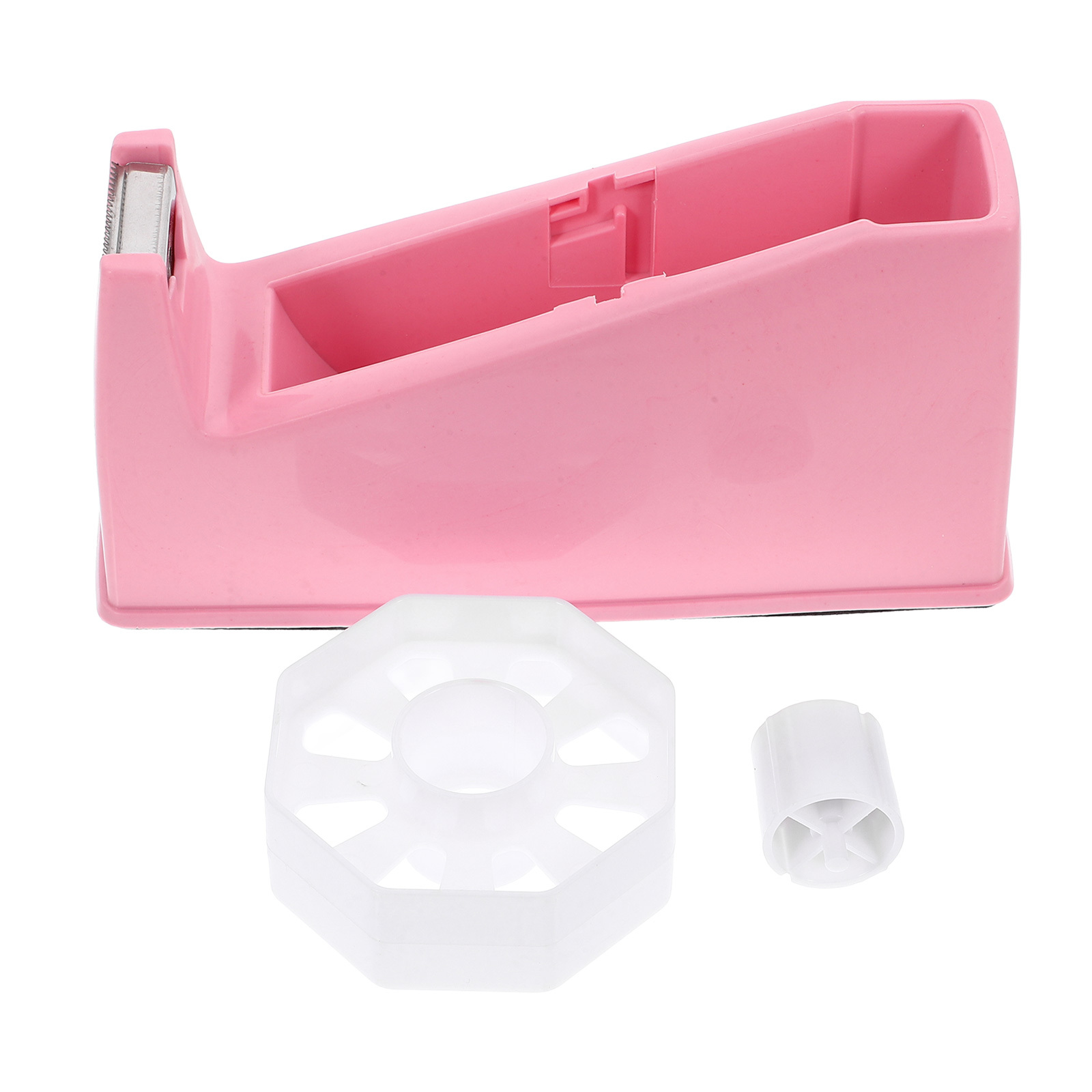 Tape Office Cutter Dispenser Desk Standing Slicer Plastic Refillable Pink Packing Desktop