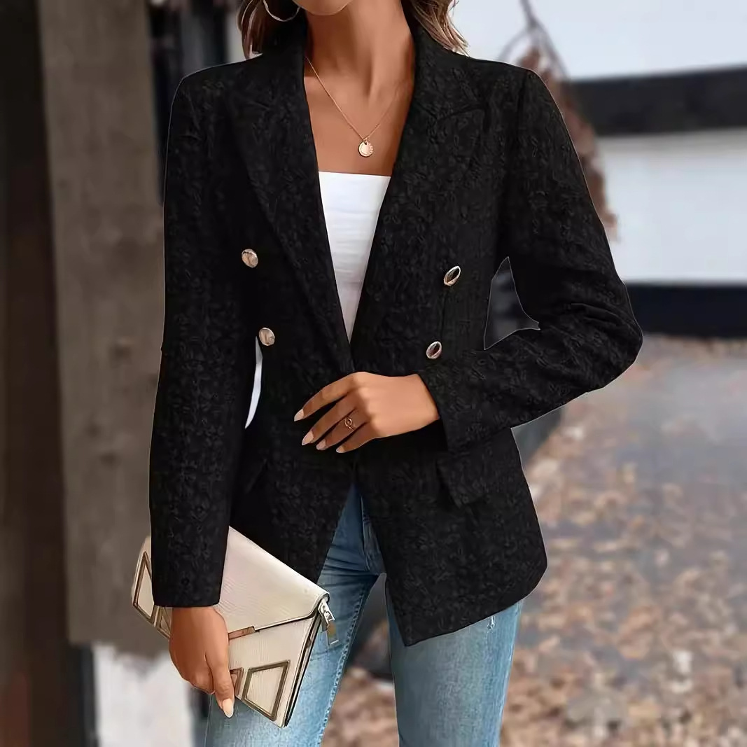 Spring Autumn Lapel Design Blazer Women New Buttons Slim Fit Jacket Long Sleeve Basic Blazer Office Ladies Coats Clothing Trend