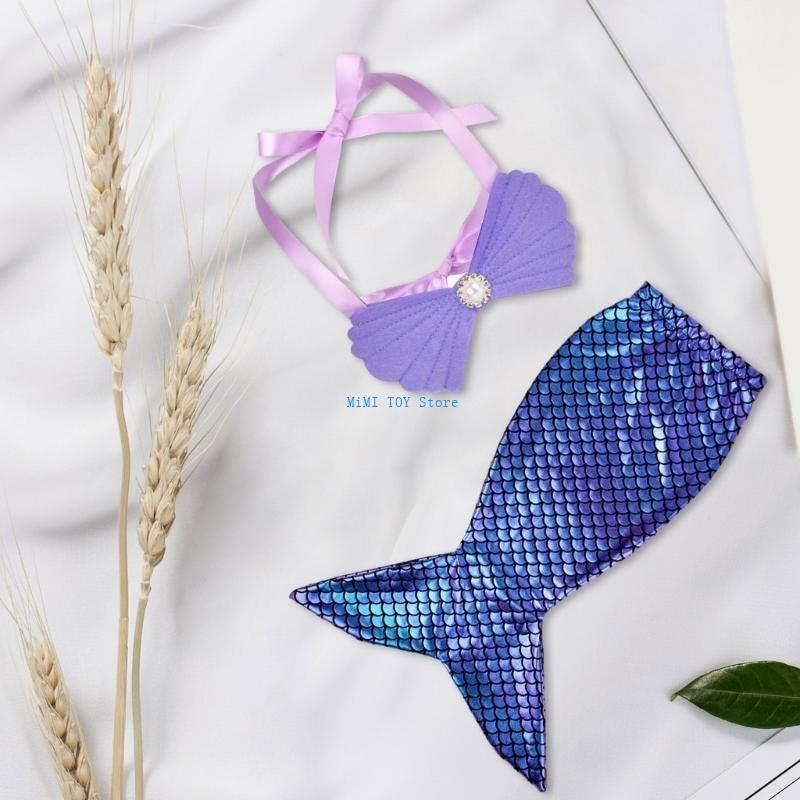 24BE Infant Bra Tail Costume Photography Props Theme Outfit Baby Essential