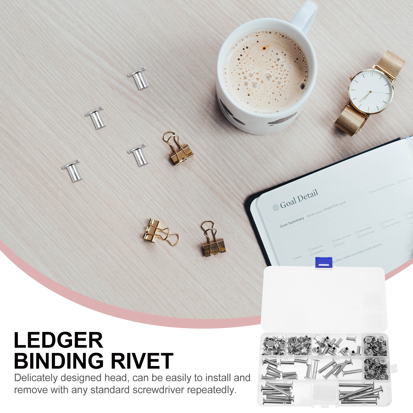 Stainless Steel Rivet Screw Post Set Rust Resistant Oxidation Proof Binding Screws For Photo Album Scrapbook