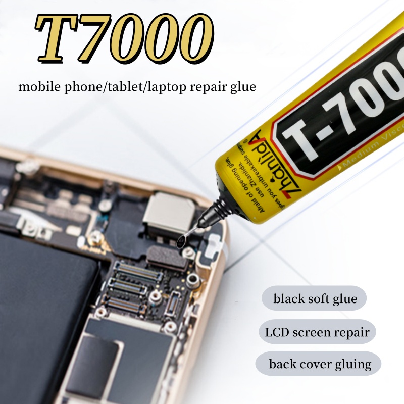 2pcs T7000 Cell Phone Glue 50/110ML Repair Smartphone Computer Laptop Camera LCD Screen Black Super Glue Adhesive Zhanlida t7000