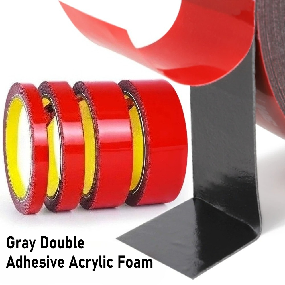 1PC 3Meters Gray Extra Strong Double Sided Tape Adhesive for Car Home Industry High Temperature Special Strong Double-Sided Tape