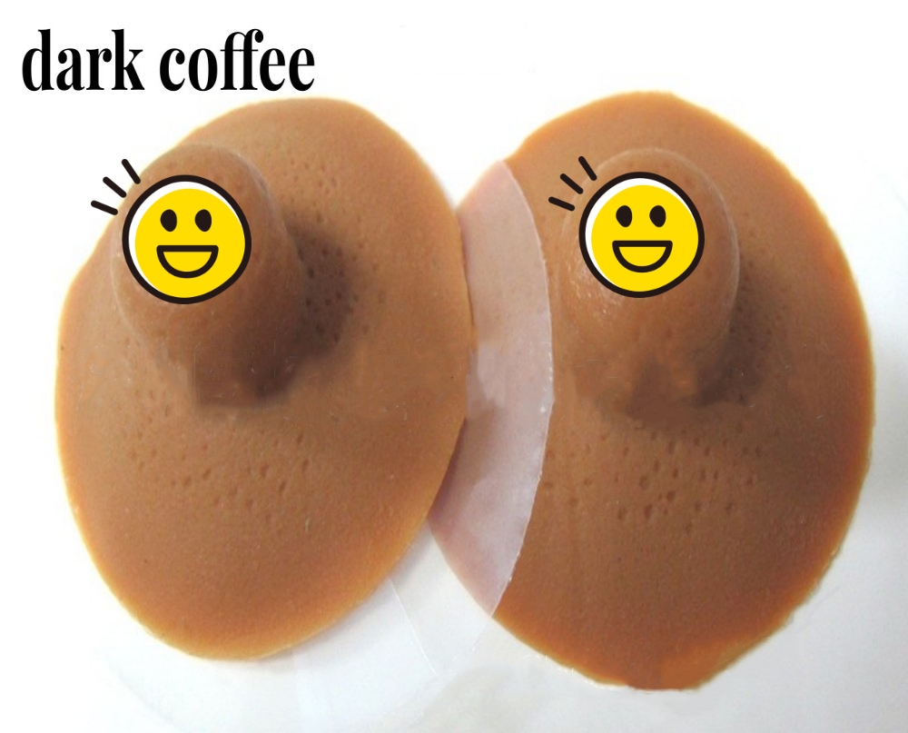 Skin Self-adhesive Adhesive Simulation Soft Touch Fake Woman CD Cross Dressing No Film Silicone Material Big Nipple Toy Fake Nip