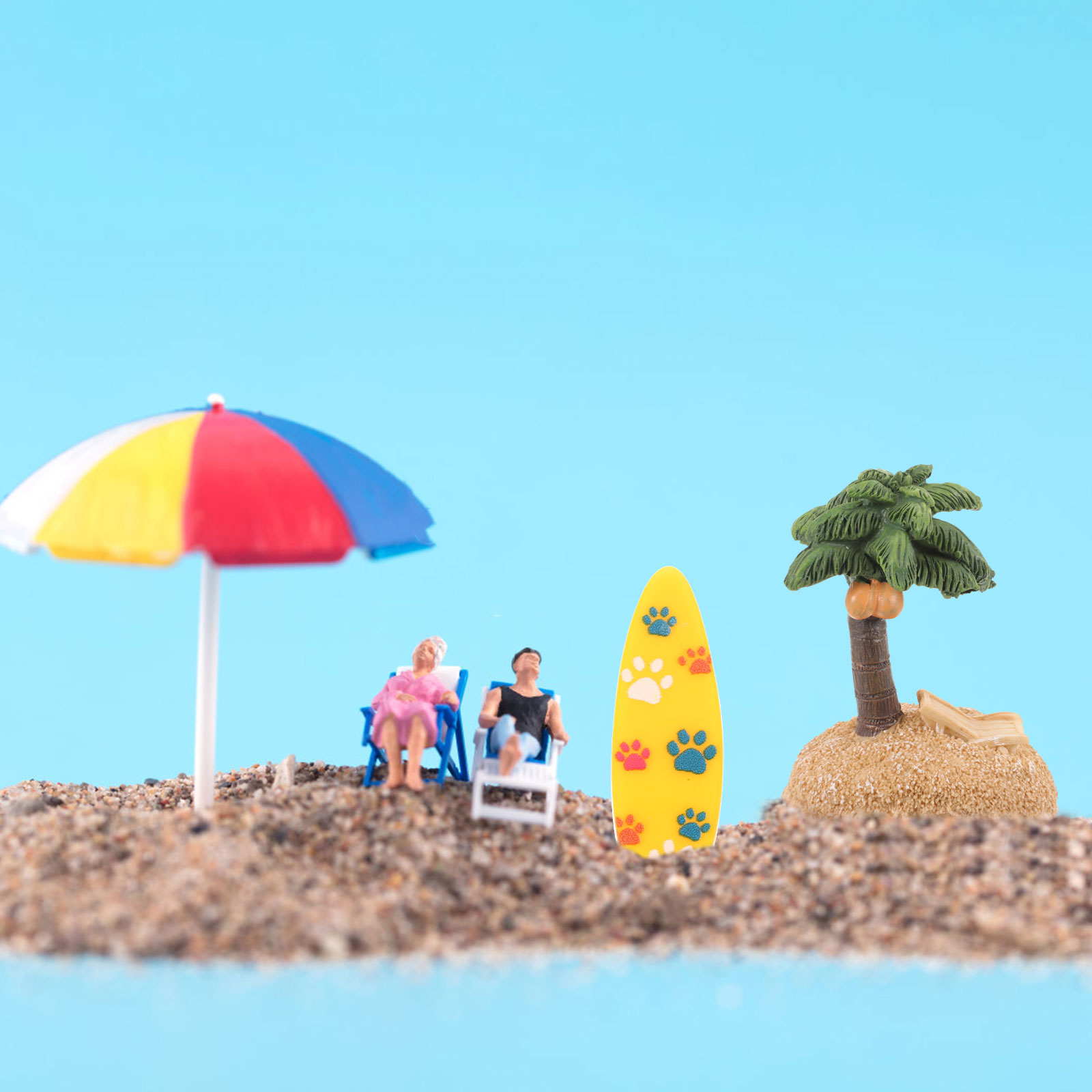 20pcs Micro Landscape Surfboard Mediterranean Resin Craft Beach Accessories Home Miniature Decor