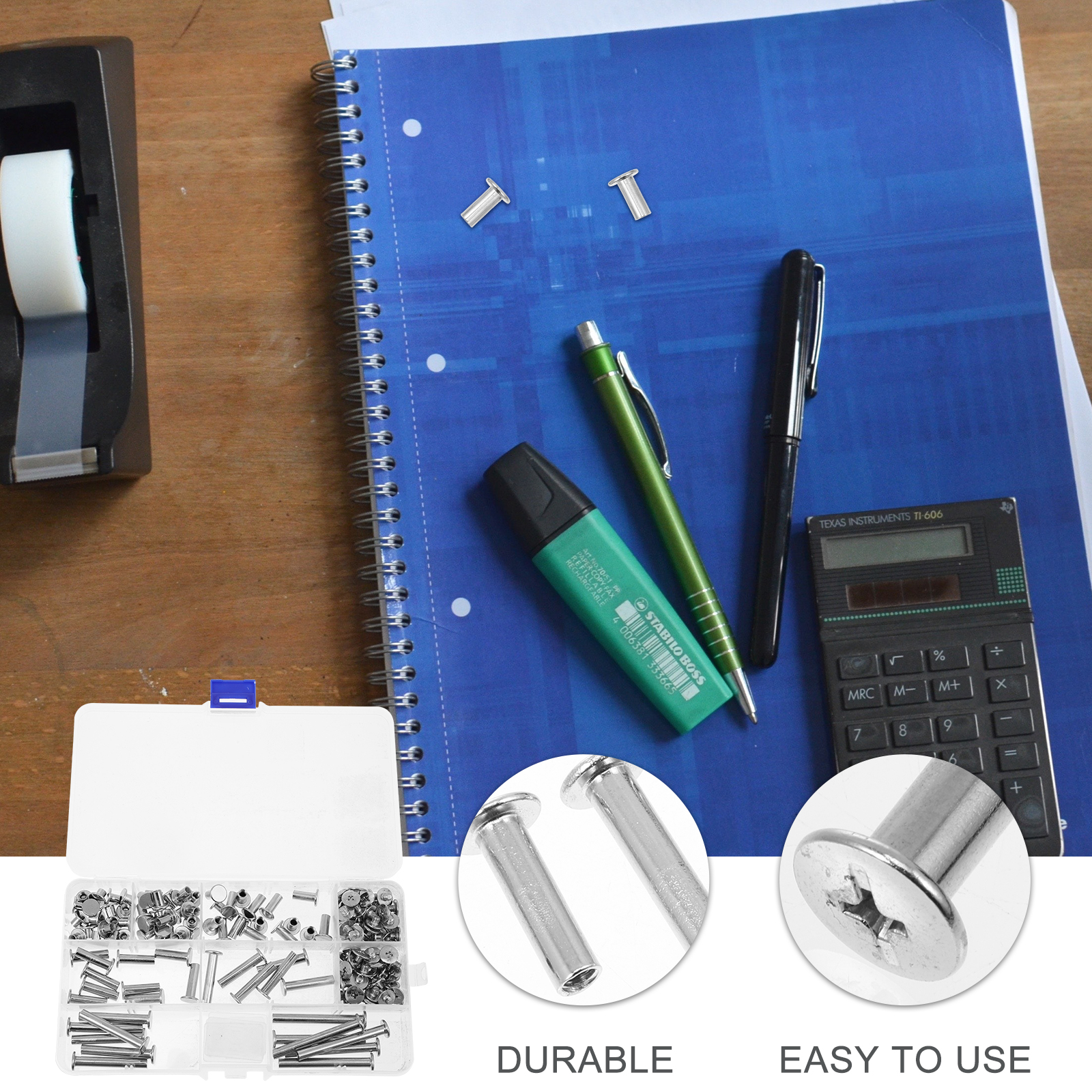 DIY Scrapbook Screw Stainless Steel Rivet Set Binding Screws Account Rivets Photo Album