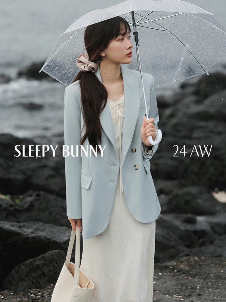 Elegant Vintage Loose Blazer Jacket Women Autumn Lapel Suit Coat with Padded Shoulder Chic Office Casual Outfit Daily Workwear