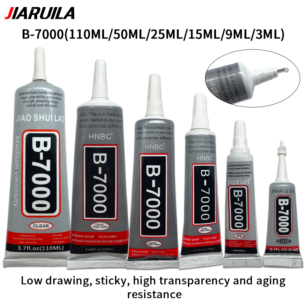 B-7000 3ML 5ML 9ML 15ML 25ML 50ML 110ML DIY Glue B-7000 With Precision Applicator Clear Contact Phone Repair Adhesive Universal
