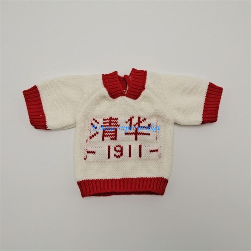 090B 2 Pcs Newborn Photography Props Knit Crochet Costume Baby Short Sleeve Tops Pants Set Infants Photo Clothing