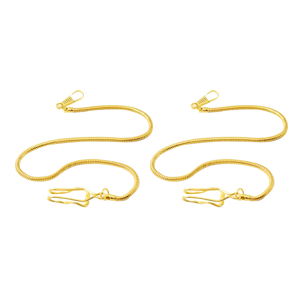 2pcs Pocket Watch Chain Copper Snake Chain Pocket Watch Accessories Pocket Watch Hanging Chain (Golden)