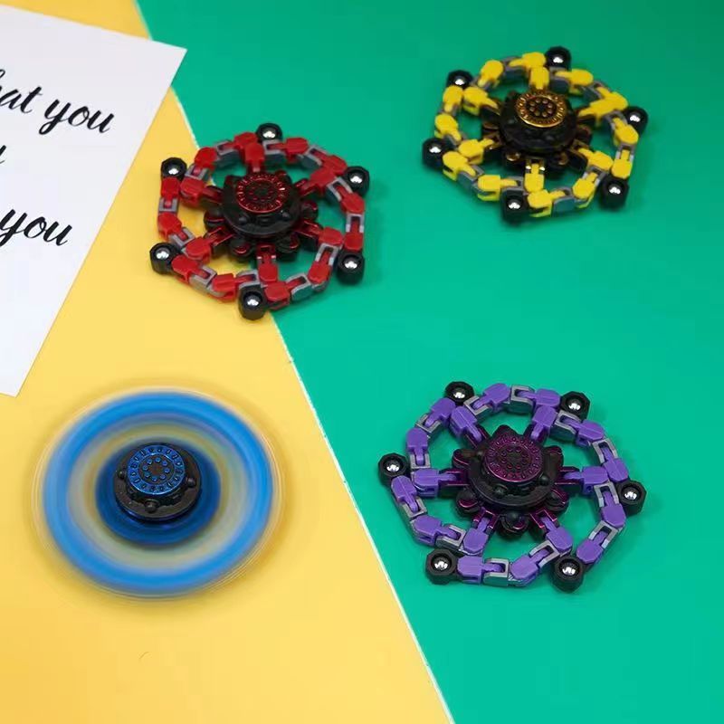 Robot Transformable Fidget Spinner Mechanical Finger Stress Relief Spiral Toy with 360° Spinning Metal Design for Adults Teens