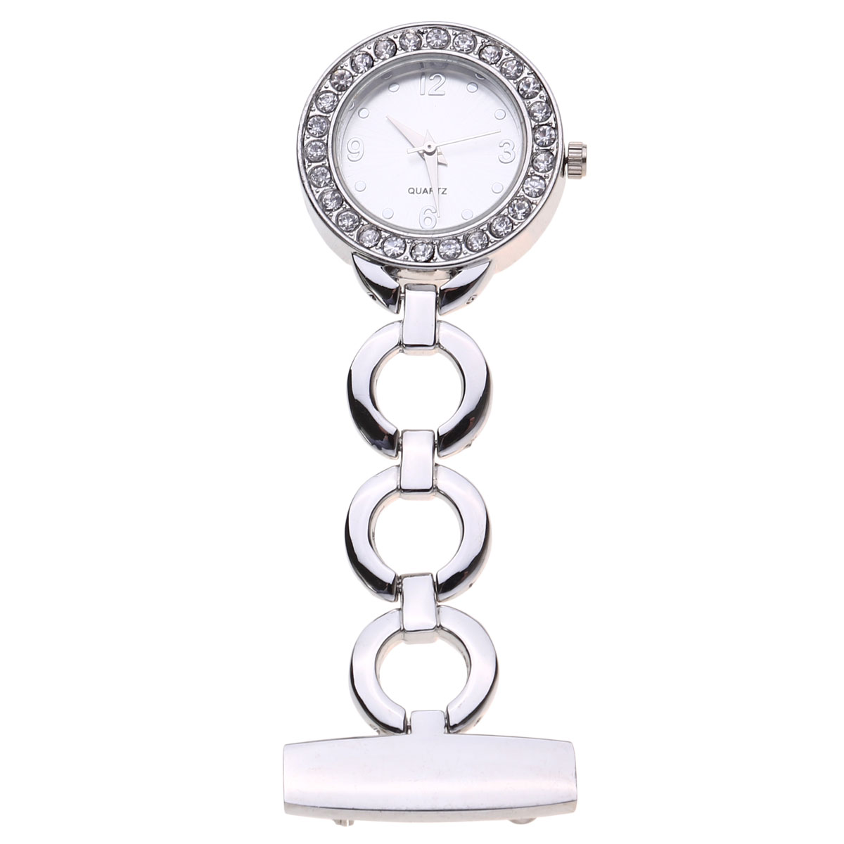 Chic Rolling Nurse Pocket Watch Durable Iron Material Practical Clothing Decoration Golden Gift Friends Doctors