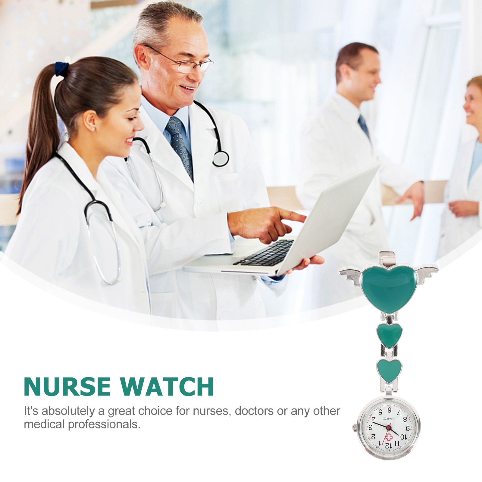 Fashion Design Large Dial Nurse Pocket Decorative Portable Women Nurse Fob Hanging Nurses Chest Watch For Medical Professionals