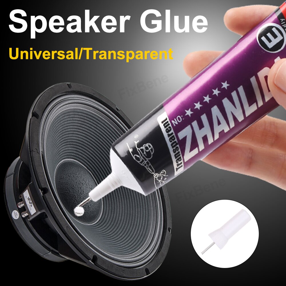 Speaker Repair Glue Transparent Black Phone Back Cover Frame Audio Headphone Adhesive Fabric Bead Rubber Foam Dust Cap Cone Edge