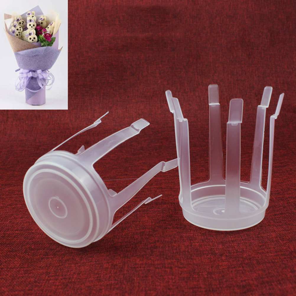 10pcs Bouquet Fixed Base Plastic Flower Stabilizer Durable Wedding Decoration Creative Table Ornament For Home Coffee Shop Hotel