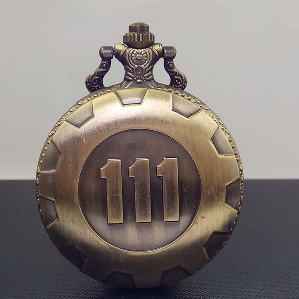 1 pc Bronze Color Retro Style Pocket With Chain Decoration Quartz Watch For Wedding Birthday Gift Vintage Chain Pocket Watch