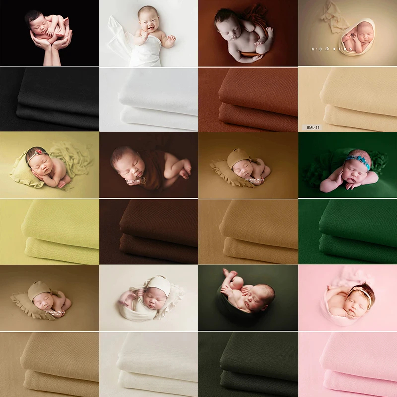 Newborn Photography Props 160cmx170cm Soft Wrap Blanket Background Stretchable Fabric Photographer Studio Photo Shoot Accessorie