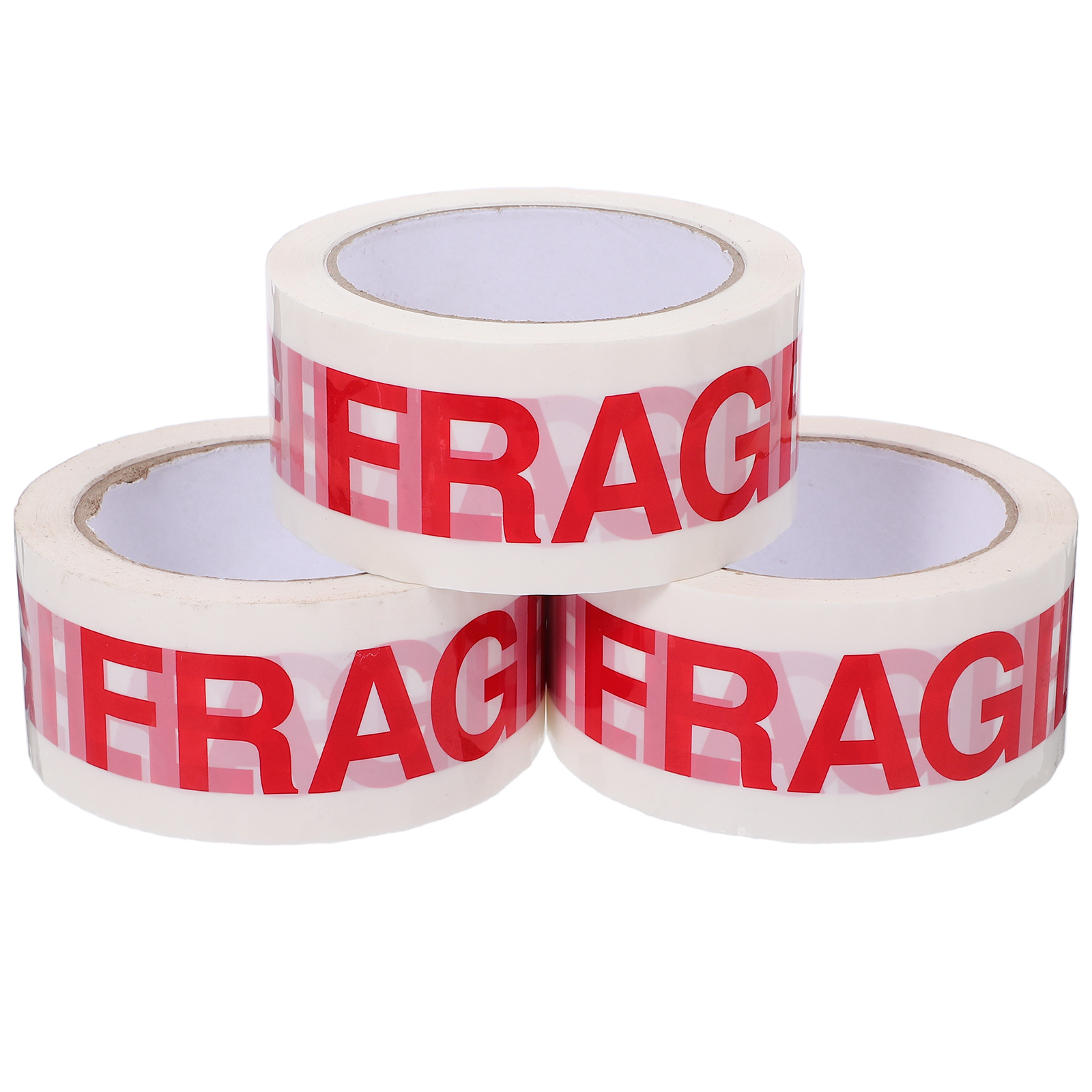 3 Rolls Warning Tape Packing Ups Heavy Stickers for Shipping Fragile Moving Glass Labels Box