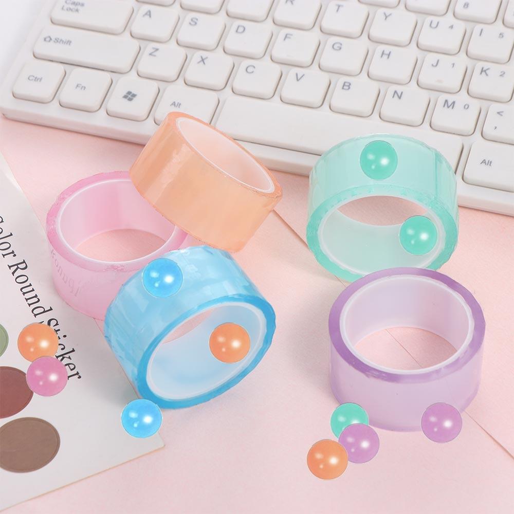 Relaxing Toy Sticky Ball Rolling Tapes DIY Making Colored Ball Rolls Adhesive Tapes Crafting Colorful Ball Sticky Tapes