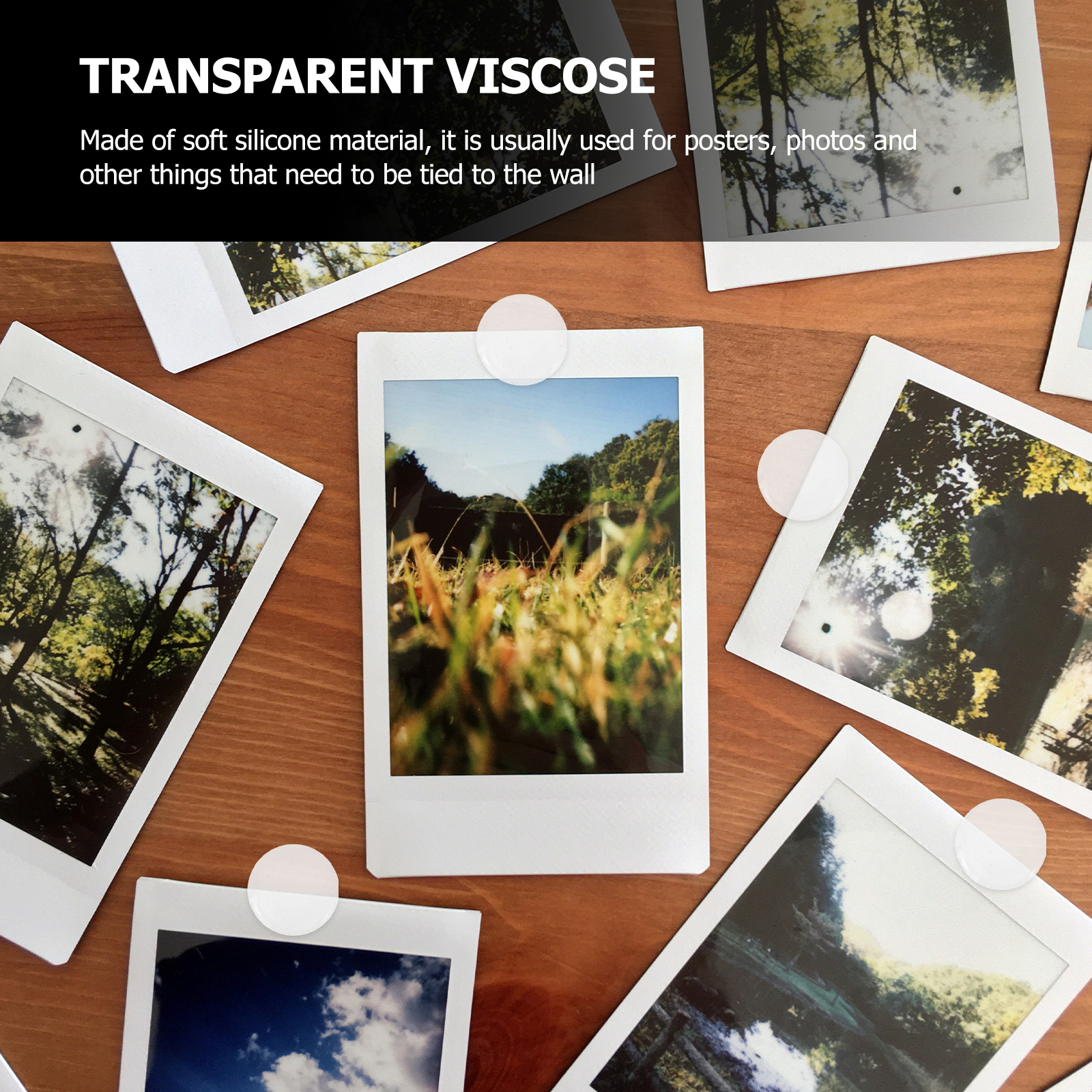 30pcs Transparent Poster Round Epoxy Protection Impact Absorption Door Stopper Silent Drop Gel Pads Putty