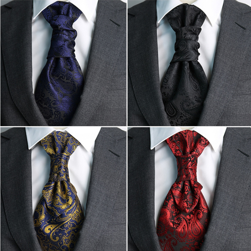 2025 Fashion Paisley Men's Tie Lazy Neck Tie For Men Wedding Gifts Business Hong Kong Knot Tie Suit Accessories For Women