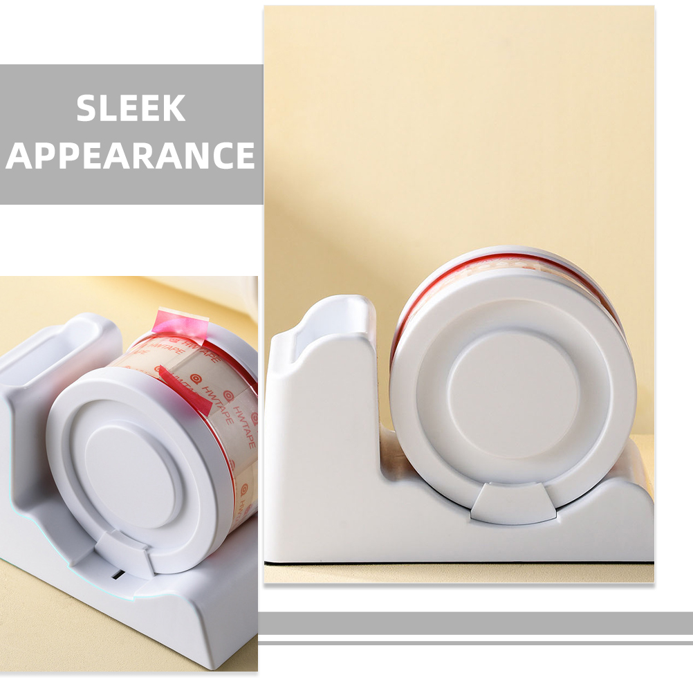 Cup Lid Tape Dispenser for Milk Tea Shop Small Desk Holder Plastic Base Supply Household Sticker Office Use Seal