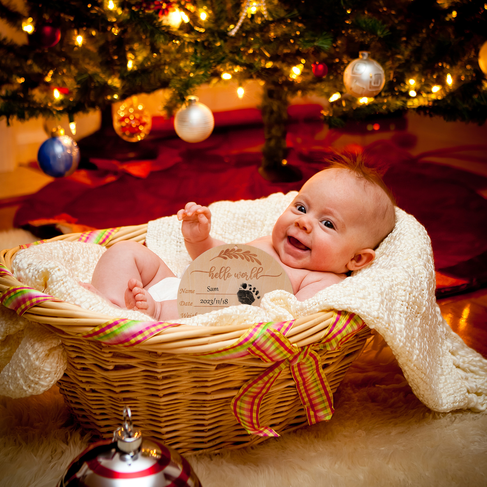 1 Set Baby Milestone Sign Wooden Monthly Cards Newborn Announcement Board Lanyard Marker Pen Natural Wood Name Sign For Baby