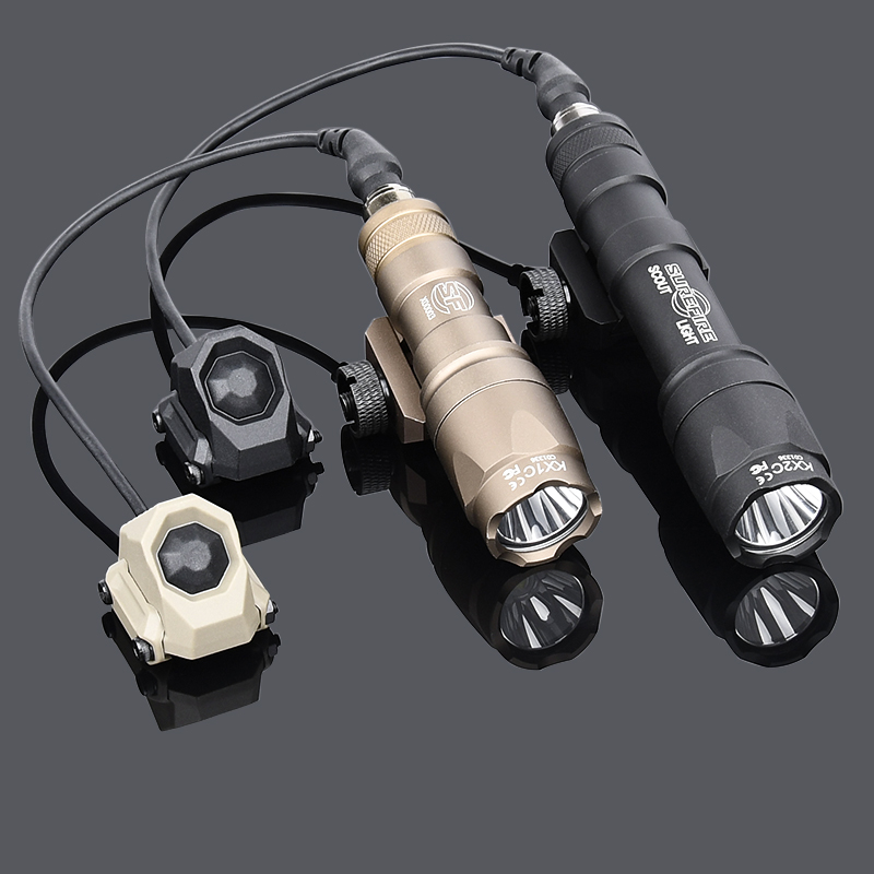 M300A M600C Flashlight M300 M600 AXON Dual Function Pressure Remote Control Switch Airsoft Lamp Gear Hunting Weapon Light 20MM
