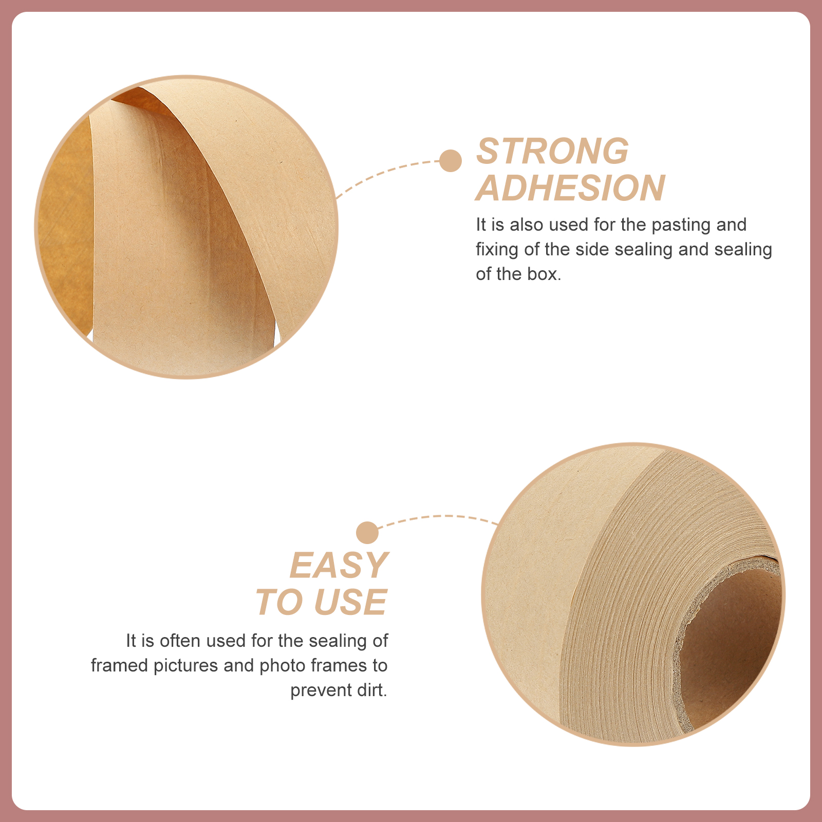 Shipping Wet Water Paper Tape Packaging Cardboard Kraft Packing Child Waterproof