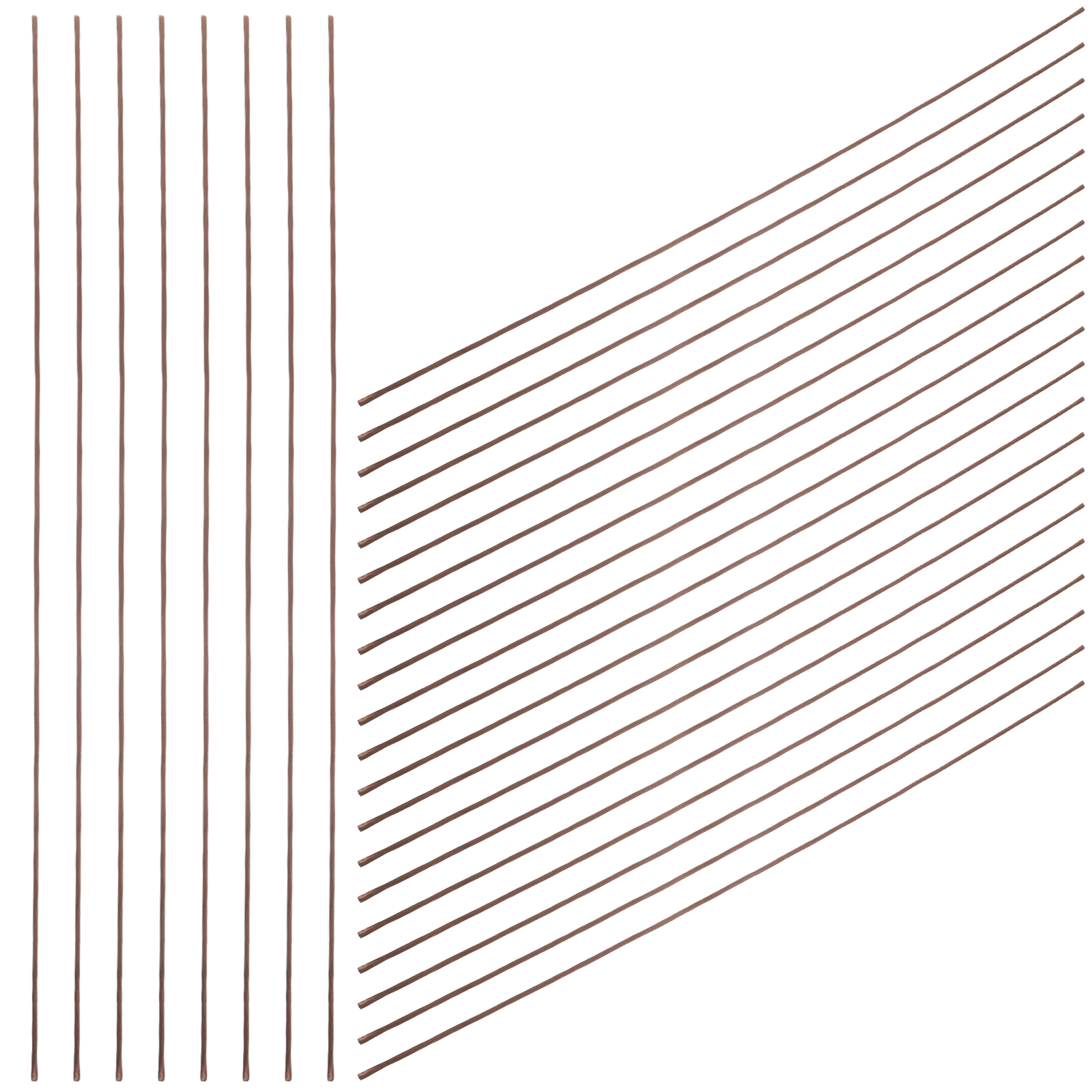 80 Pcs Handmade Artificial Flower Stem Fake Flowers Crochet Wire Bouquet Wrapping Plant Diy Paper Bag Wires