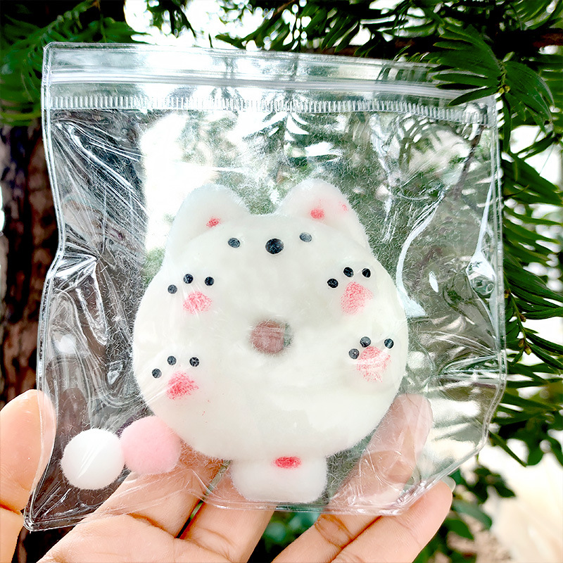 Taba Squishy Kawaii Fidget Plush Donut Bunny Curly Puppy Puppy Stress Relief Squeeze Squishy Toys Kids Cute Girl Birthday Gifts