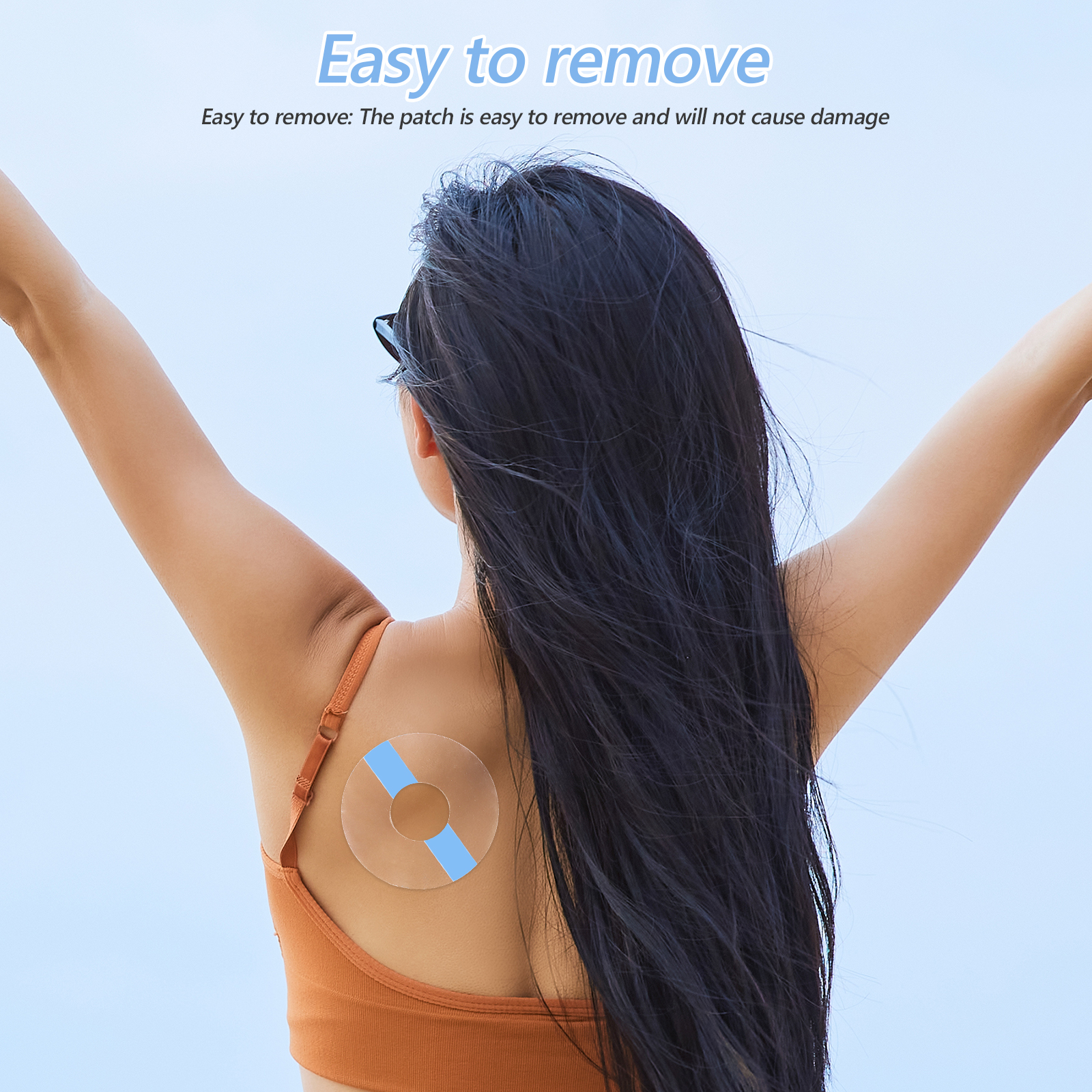 50 Pcs Fixed Patch Round Sensor Covers Adhesive Patches for Sports Outdoor Practical Anti-drop Stickers White Fixes