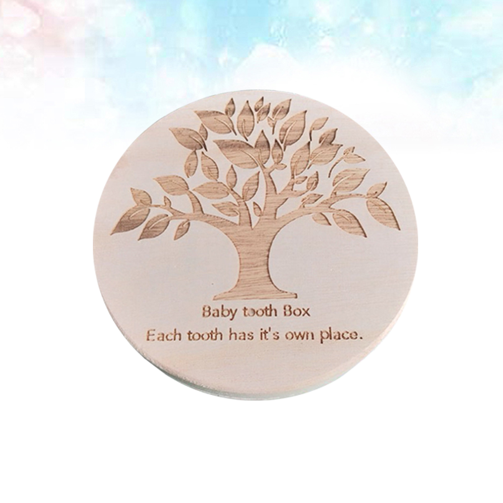 Creative Teeth Box Wooden Storage Container Smooth Finish Keepsake Gift Corrosion Resistant Durable Long Term Preservation