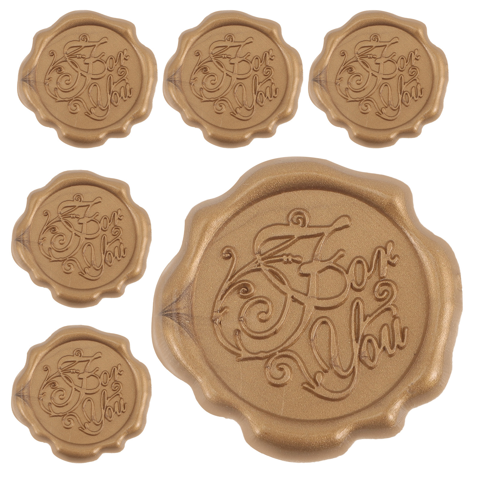 10 Pcs Self Adhesive Retro Sealing Stickers Exquisite Brown Wax Seal Envelope Decorative Vintage Invitation Postage Gift