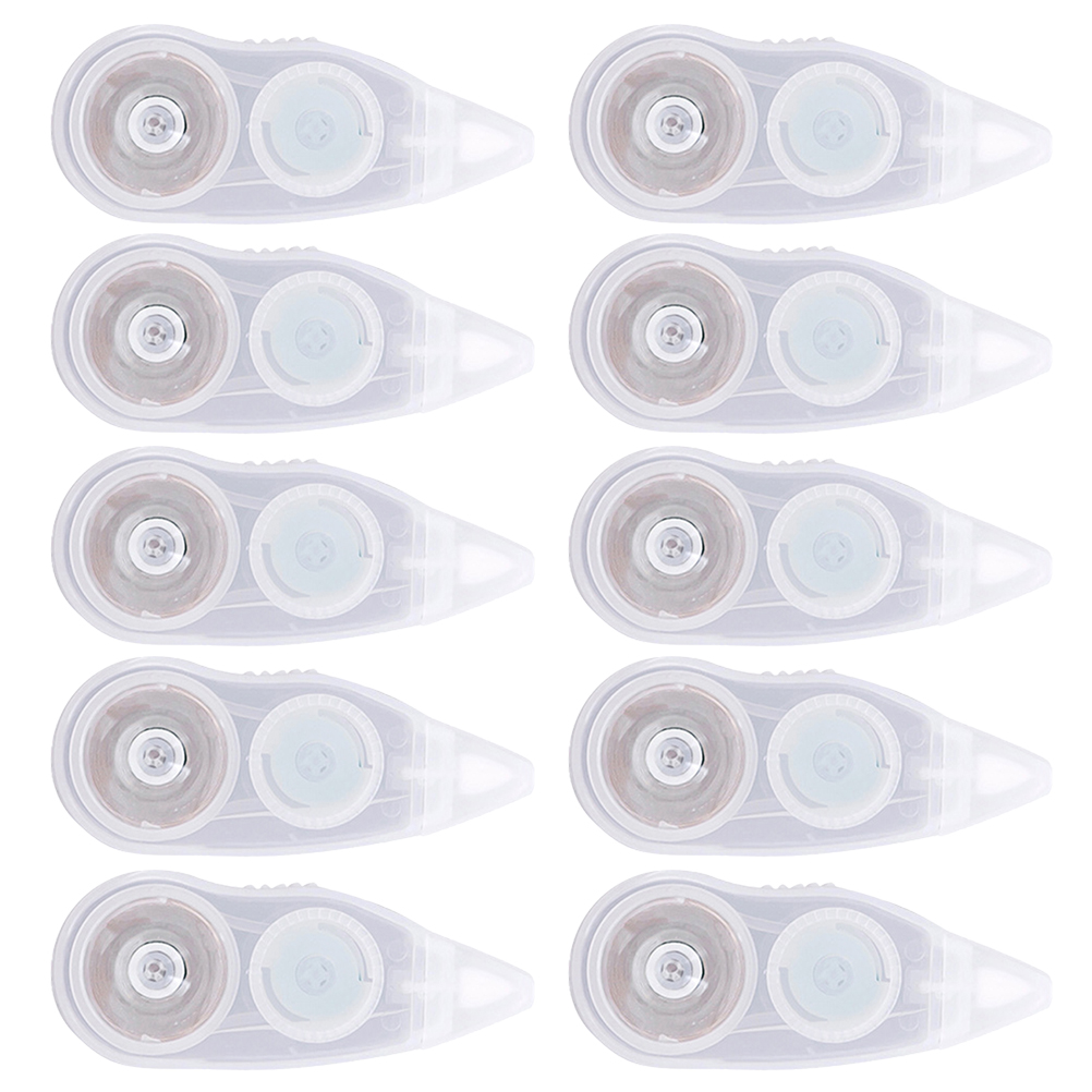 10 Pcs Correction Tape Clear Cute Double Sided White School Supplies Office Use Error Eraser Craft Project Accessories