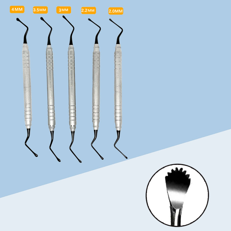 Dental Jagged Curette Professional Implant Instrument Tools Stainless Steel Periodontal Bone Curette Instrument Dentist Tools